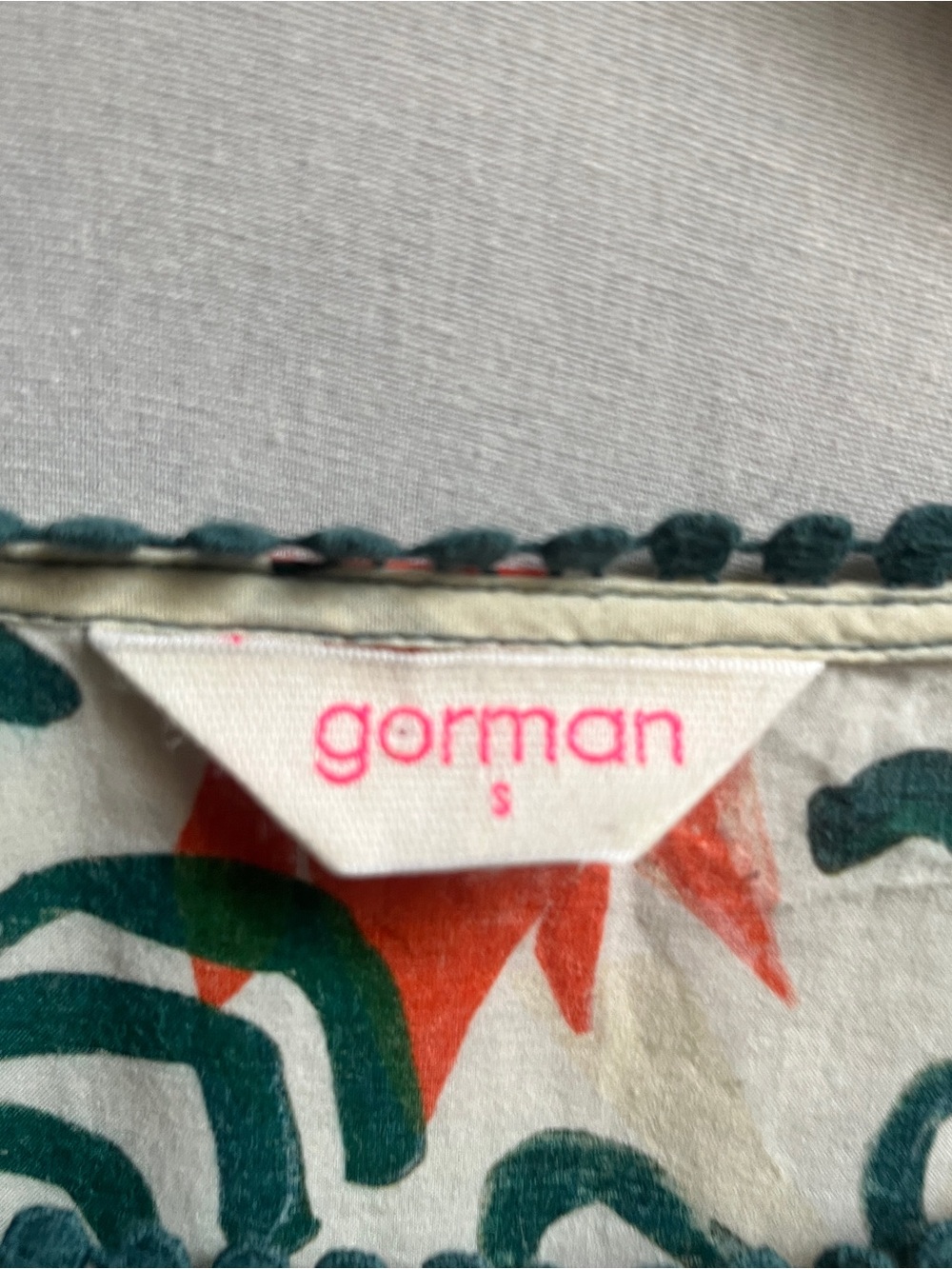 Gorman Organic Cotton Monkey Print Drop Waist Dress Size S - Picture 3 of 11